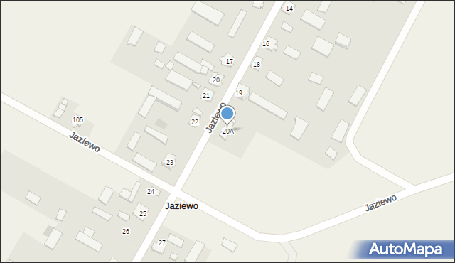 Jaziewo, Jaziewo, 20A, mapa Jaziewo