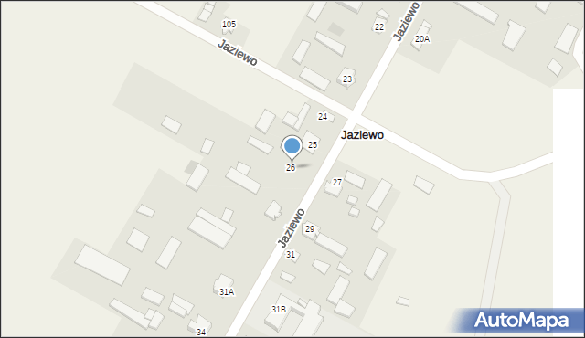 Jaziewo, Jaziewo, 30, mapa Jaziewo
