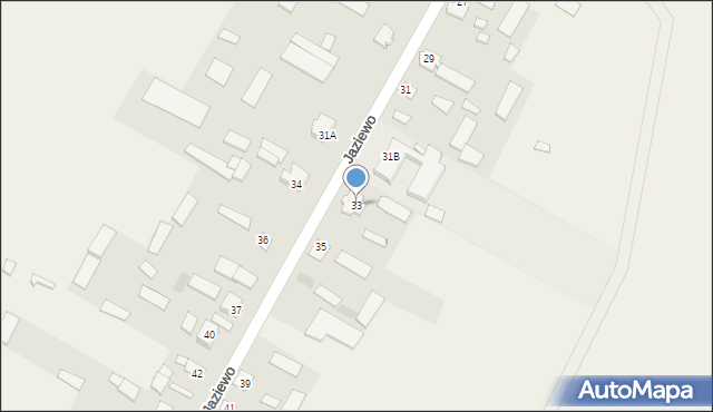 Jaziewo, Jaziewo, 33, mapa Jaziewo