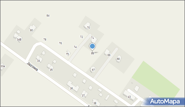 Jazowa, Jazowa, 69, mapa Jazowa