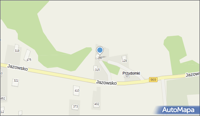 Jazowsko, Jazowsko, 290, mapa Jazowsko