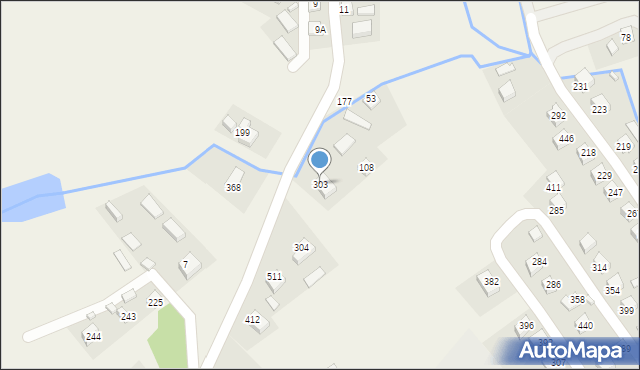 Jazowsko, Jazowsko, 303, mapa Jazowsko