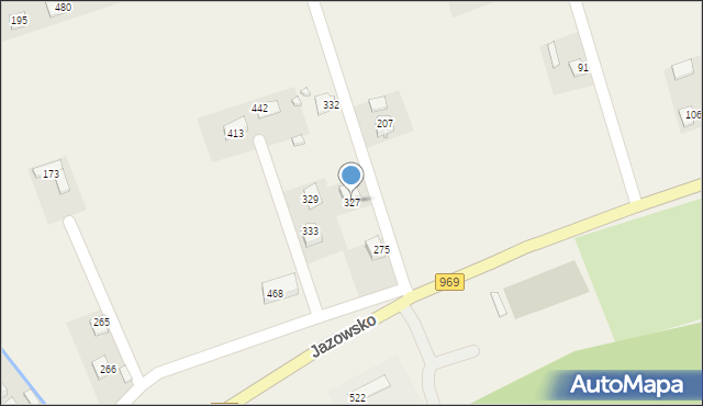 Jazowsko, Jazowsko, 327, mapa Jazowsko