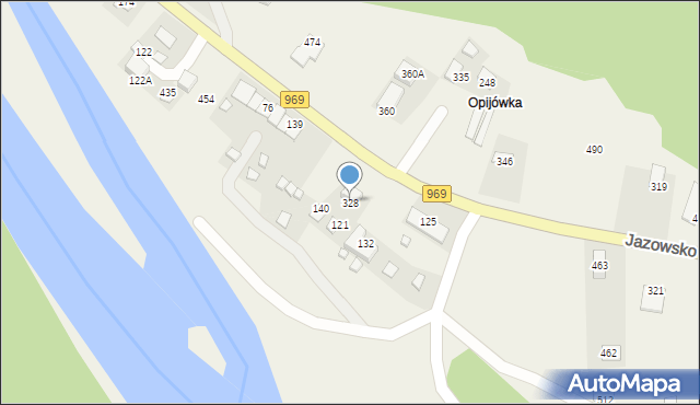 Jazowsko, Jazowsko, 328, mapa Jazowsko
