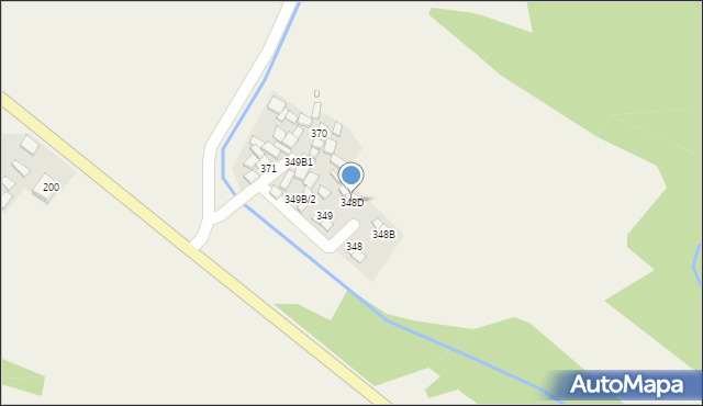 Jazowsko, Jazowsko, 348D, mapa Jazowsko