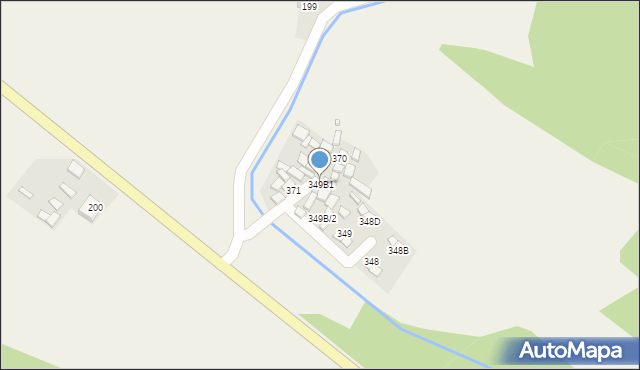 Jazowsko, Jazowsko, 349B1, mapa Jazowsko