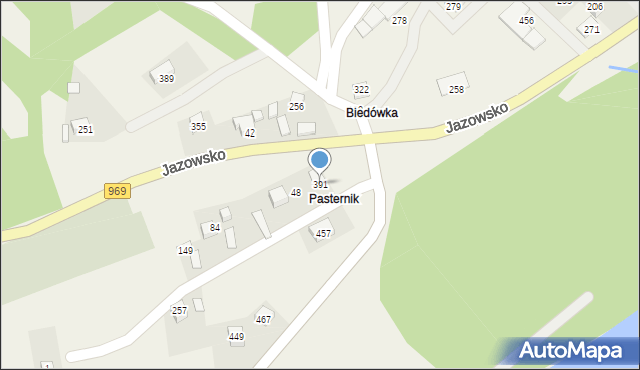 Jazowsko, Jazowsko, 391, mapa Jazowsko