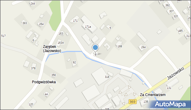 Jazowsko, Jazowsko, 4, mapa Jazowsko