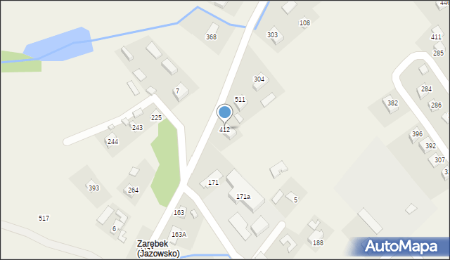 Jazowsko, Jazowsko, 412, mapa Jazowsko