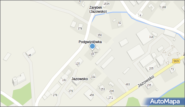 Jazowsko, Jazowsko, 44, mapa Jazowsko