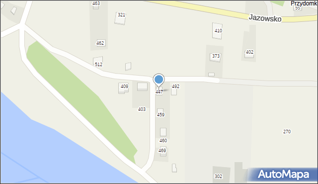 Jazowsko, Jazowsko, 447, mapa Jazowsko