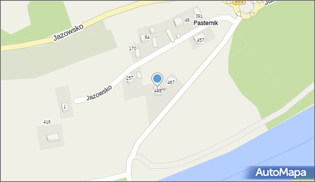 Jazowsko, Jazowsko, 449, mapa Jazowsko