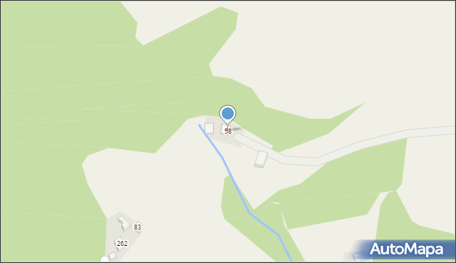 Jazowsko, Jazowsko, 58, mapa Jazowsko
