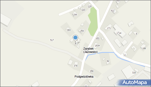 Jazowsko, Jazowsko, 6, mapa Jazowsko