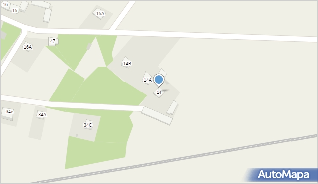 Jaźwiny, Jaźwiny, 14, mapa Jaźwiny