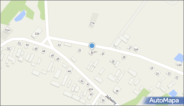 Jaźwiny, Jaźwiny, 31, mapa Jaźwiny