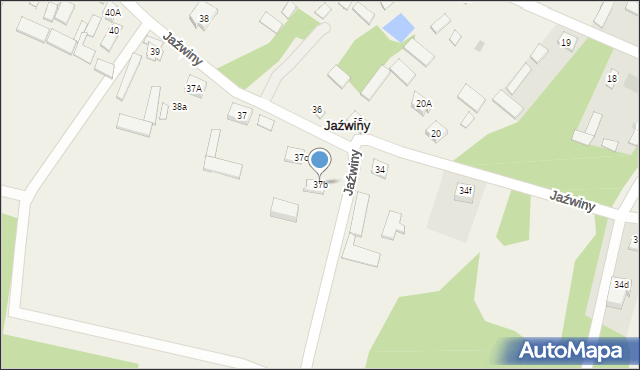 Jaźwiny, Jaźwiny, 37b, mapa Jaźwiny