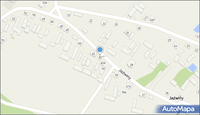 Jaźwiny, Jaźwiny, 41, mapa Jaźwiny