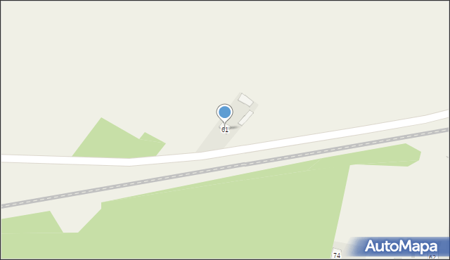 Jaźwiny, Jaźwiny, 61, mapa Jaźwiny