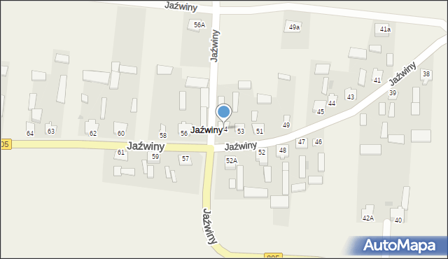 Jaźwiny, Jaźwiny, 54, mapa Jaźwiny