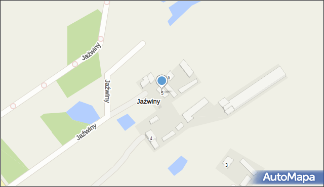 Jaźwiny, Jaźwiny, 5, mapa Jaźwiny