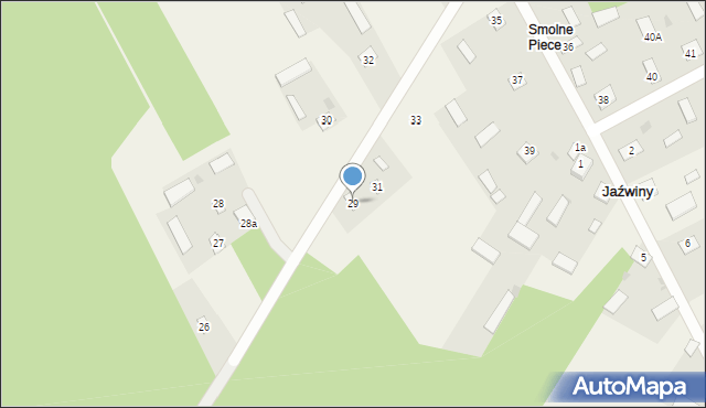 Jaźwiny, Jaźwiny, 29, mapa Jaźwiny
