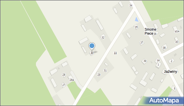 Jaźwiny, Jaźwiny, 30, mapa Jaźwiny