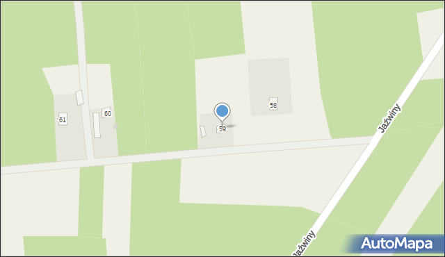 Jaźwiny, Jaźwiny, 59, mapa Jaźwiny