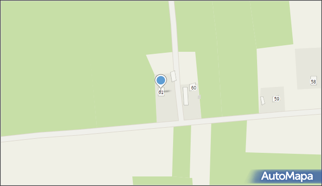 Jaźwiny, Jaźwiny, 61, mapa Jaźwiny