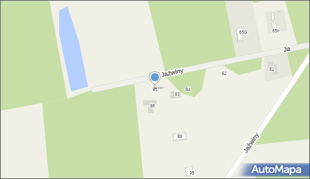 Jaźwiny, Jaźwiny, 85, mapa Jaźwiny