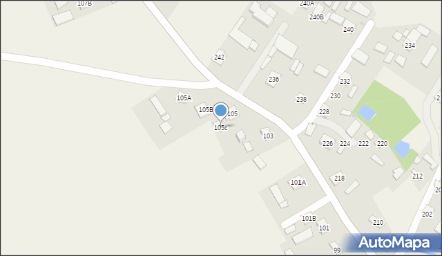 Jaźwiny, Jaźwiny, 105c, mapa Jaźwiny
