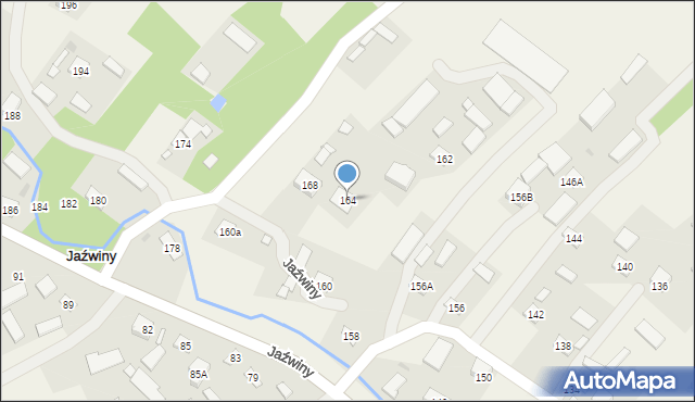 Jaźwiny, Jaźwiny, 164, mapa Jaźwiny