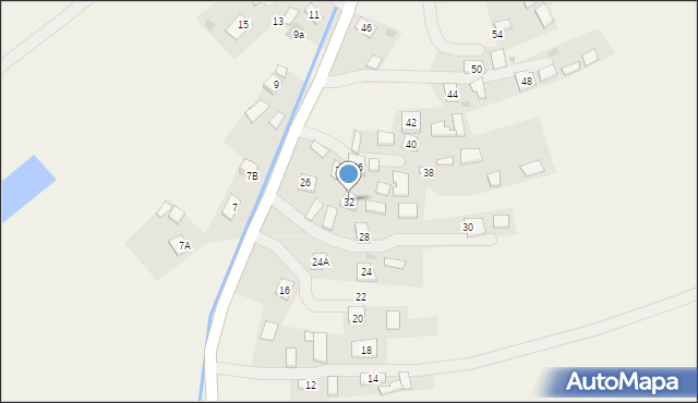 Jaźwiny, Jaźwiny, 32, mapa Jaźwiny