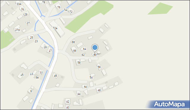 Jaźwiny, Jaźwiny, 60, mapa Jaźwiny