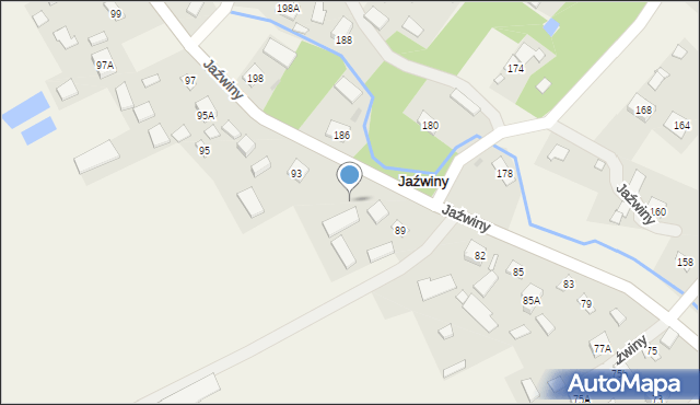 Jaźwiny, Jaźwiny, 91, mapa Jaźwiny