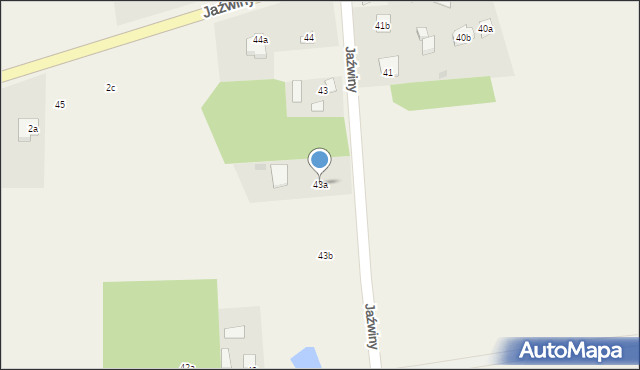 Jaźwiny, Jaźwiny, 43a, mapa Jaźwiny