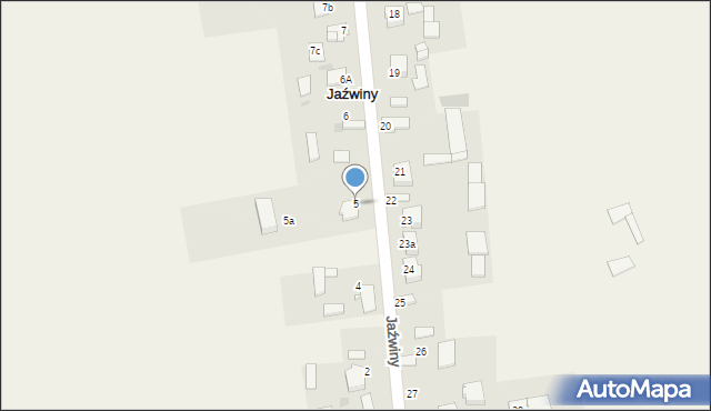 Jaźwiny, Jaźwiny, 5, mapa Jaźwiny