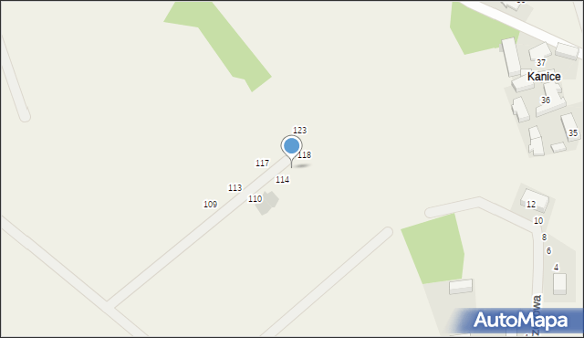 Jaźwiny, Jaźwiny, 116, mapa Jaźwiny