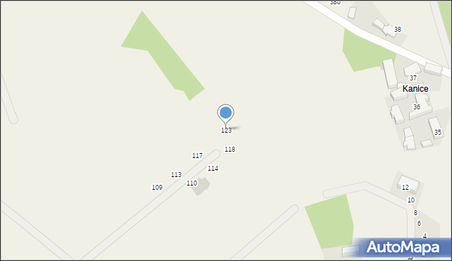 Jaźwiny, Jaźwiny, 123, mapa Jaźwiny