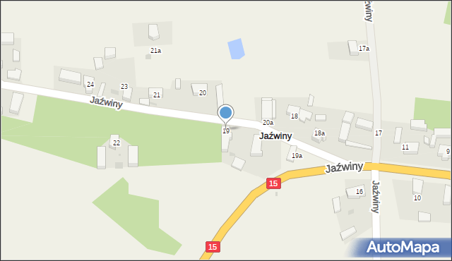 Jaźwiny, Jaźwiny, 19, mapa Jaźwiny