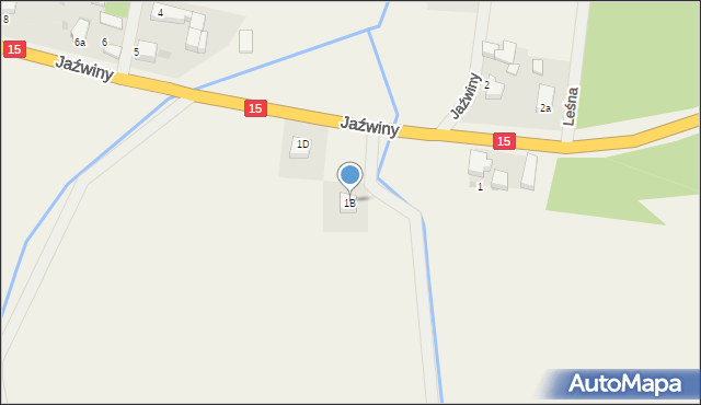Jaźwiny, Jaźwiny, 1B, mapa Jaźwiny