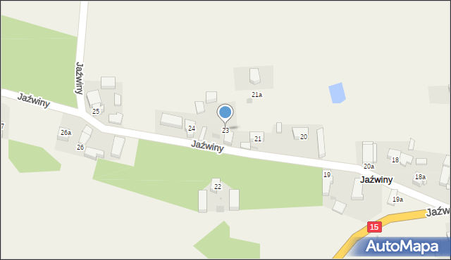 Jaźwiny, Jaźwiny, 23, mapa Jaźwiny