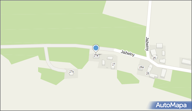 Jaźwiny, Jaźwiny, 27a, mapa Jaźwiny