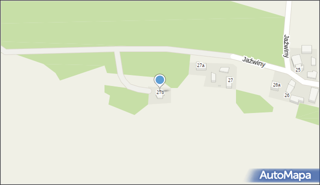 Jaźwiny, Jaźwiny, 27b, mapa Jaźwiny