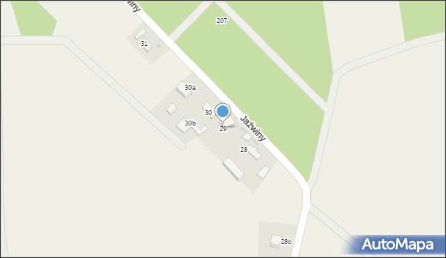 Jaźwiny, Jaźwiny, 29, mapa Jaźwiny