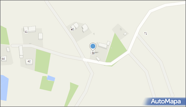 Jaźwiny, Jaźwiny, 39, mapa Jaźwiny