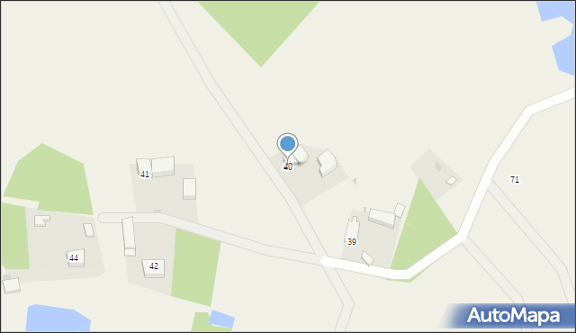 Jaźwiny, Jaźwiny, 40, mapa Jaźwiny