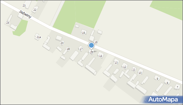 Jaźwiny, Jaźwiny, 15, mapa Jaźwiny