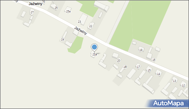 Jaźwiny, Jaźwiny, 21a, mapa Jaźwiny