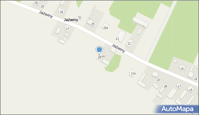 Jaźwiny, Jaźwiny, 24, mapa Jaźwiny